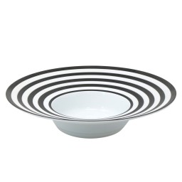 J.L Coquet, Hémisphère Black Bakelite, Rim soup plate, large