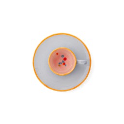 Coralla Maiuri, Gray, Espresso cup and saucer, straight