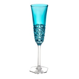 Cristallerie de Montbronn, Rome, Champagne flute, azure