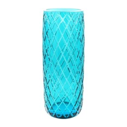 Cristallerie de Montbronn, Harlequin, Tube vase, azure