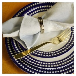 L'Objet, Perlée bleu, Dessert plate