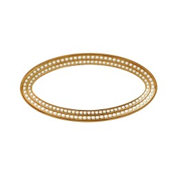 L'Objet, Perlée gold, Oval platter, small