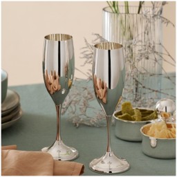 Schiavon, Essentia bar accessories, silver plated, Flute, middle