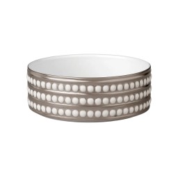 L'Objet, Perlée platinum, Deep bowl, medium