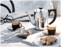 Robbe & Berking, Alta tea and coffee sets, silver plated, Mocha pot
