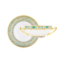 Robert Haviland & C. Parlon, Syracuse Turquoise, Cream soup bowl with sauce