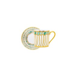 Robert Haviland & C. Parlon, Syracuse Turquoise, Coffee cup and saucer