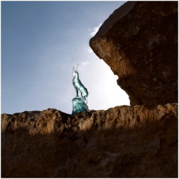 Lalique, Earth animals sculptures, Ibex sculpture, blue