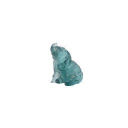 Lalique, Earth animals sculptures, Baby elephant sculpture, blue