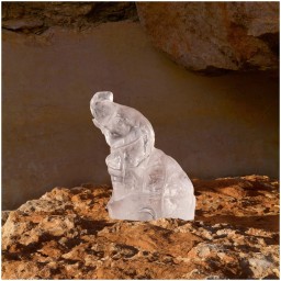 Lalique, Earth animals sculptures, Baby elephant sculpture, clear