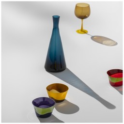 Nason Moretti, Burlesque glasses, Borgogna glass, brown