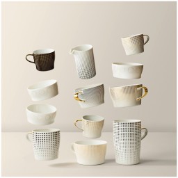 Fürstenberg, Auréole clair de lune, Espresso cup and saucer, white