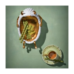 L'Objet, Haas Mojave Matcha Gold, Espresso cup and saucer