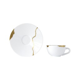 Bernardaud, Kintsugi, Espresso cup and saucer