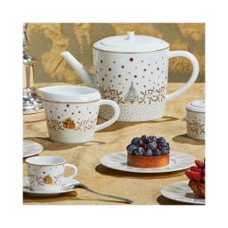 Bernardaud, Noël, Espresso cup and saucer