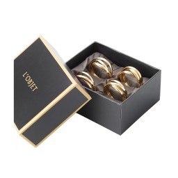 L'Objet, Napkin Jewels, Three-ring Napkin rings, set of 4