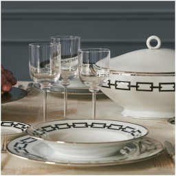 Ginori 1735, Catene Nero, Oval platter, medium