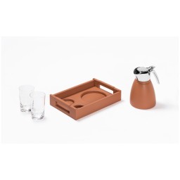 Pigment France, Beaubourg nesting tray set, Tray set for chantilly carafe & two glasses, small
