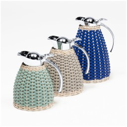 Pigment France, Leather & rattan carafes, Monceau carafe 0.6 l