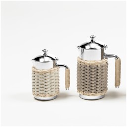 Pigment France, Leather & rattan carafes, Rennes carafe 0.3 l