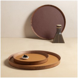 Poltrona Frau, Trays collection, Round tray small, orange