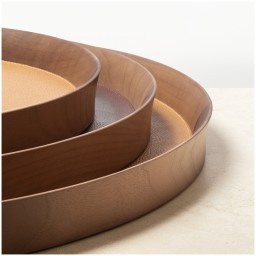 Poltrona Frau, Trays collection, Round tray small, orange