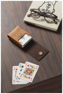 Poltrona Frau, Games collection, Playing card leather pochette