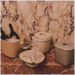 Giobagnara, Maris ice buckets by Kelly Wearstler, Two-three bottles champagne bucket, cappuccino