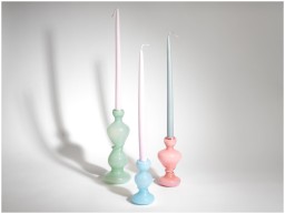 Helle Mardahl, Vases and candle holders, Candle holder set of 3, mint, orange, blue