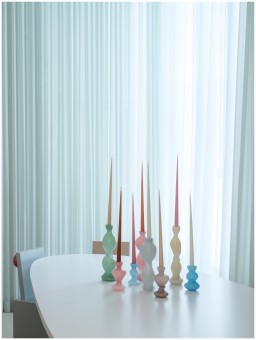 Helle Mardahl, Vases and candle holders, Candle holder set of 3, mint, orange, blue
