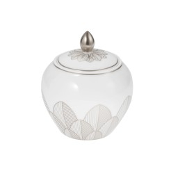 Christofle, Malmaison Impériale Platinum, Covered sugar bowl