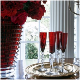 Baccarat, Vega, Flutissimo set of 2, red