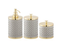 Riviere, Alghero Handwoven Bathroom set, Tall soap dispenser