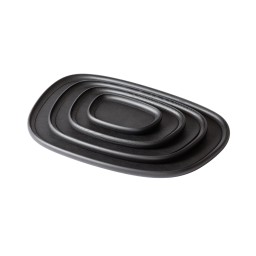Giobagnara, Maris wood trays by Kelly Wearstler, Small rectangular tray, black