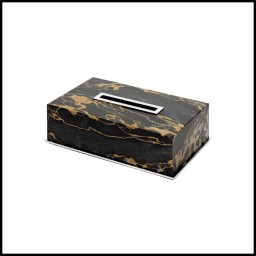 Giobagnara, Positano Marble Bathroom set, Positano Marble Tissue Holder Rectangular