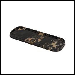 Giobagnara, Positano Marble Bathroom set, Positano Marble Long Rectangular Valet Tray