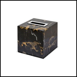 Giobagnara, Positano Marble Bathroom set, Positano Marble Tissue Holder