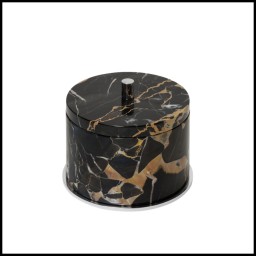 Giobagnara, Positano Marble Bathroom set, POSITANO MARBLE ROUND BOX