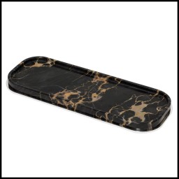 Giobagnara, Positano Marble Bathroom set, Positano Marble Long Rectangular Valet Tray