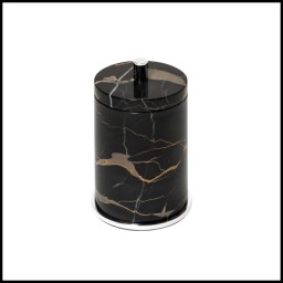 Giobagnara, Positano Marble Bathroom set, POSITANO MARBLE ROUND BOX