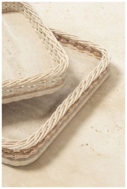 Pigment France, Orsay travertine trays, Square tray, small