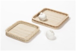 Pigment France, Orsay travertine trays, Square tray, small