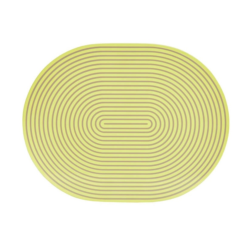 Von Gern Home, Stripe placemats and coasters, Stripe placemat, yellow & gray