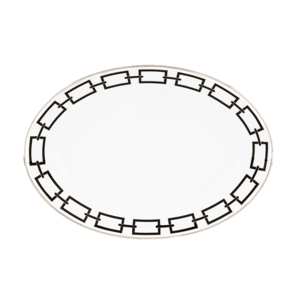 Ginori 1735, Catene Nero, Oval platter, medium