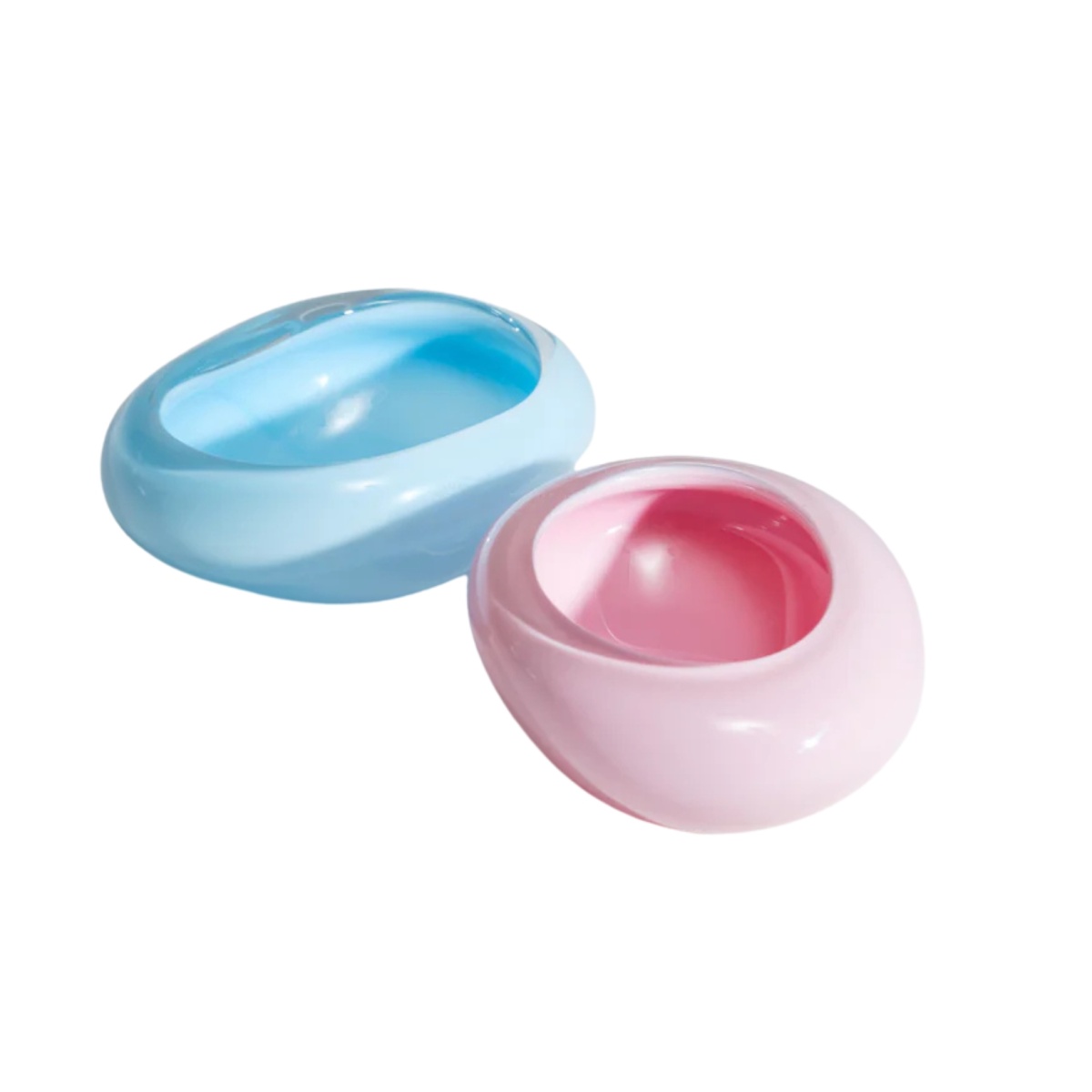Helle Mardahl, Plates and bowls, Dish set of 2, blue, pale pink