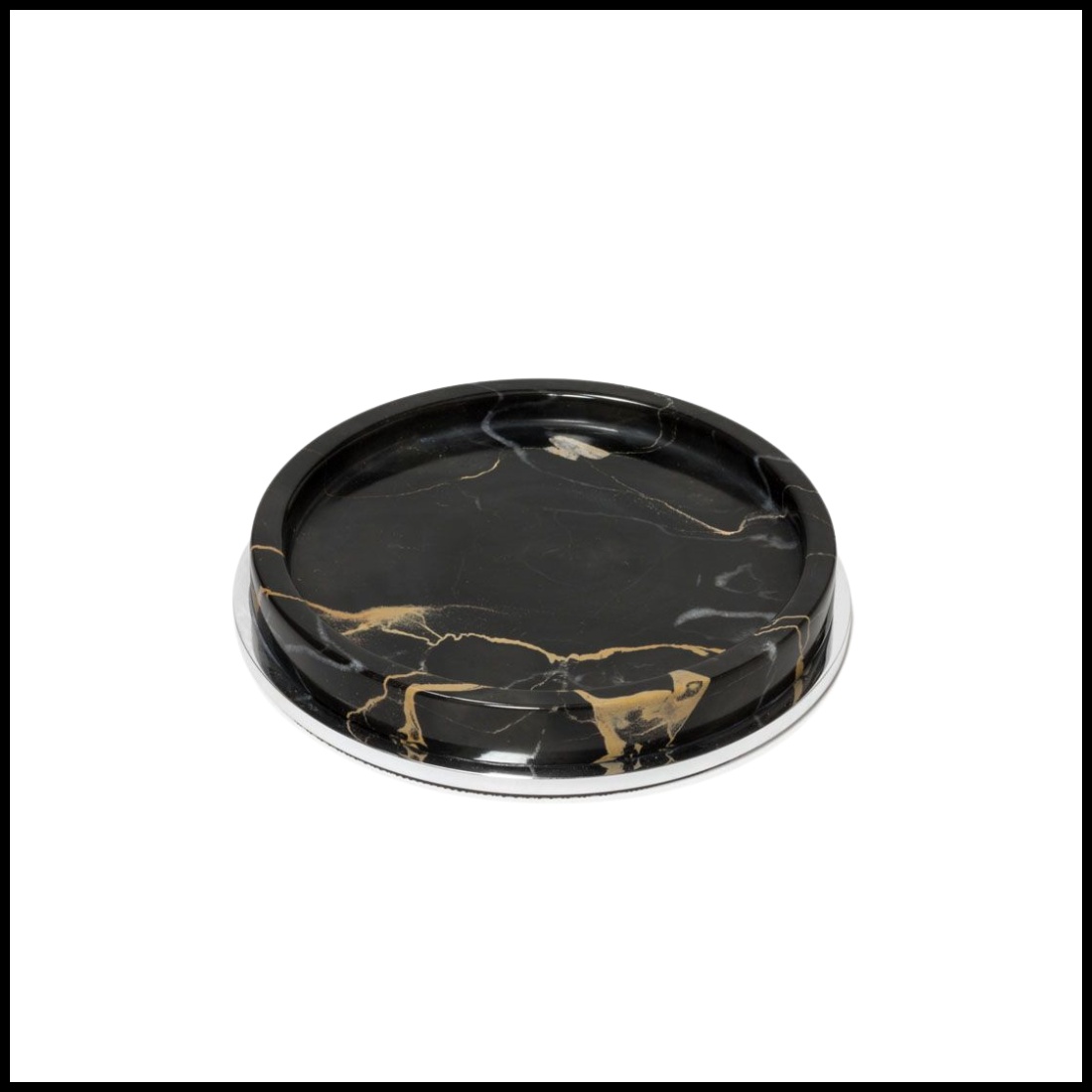 Giobagnara, Positano Marble Bathroom set, Positano Marble Round Valet Tray